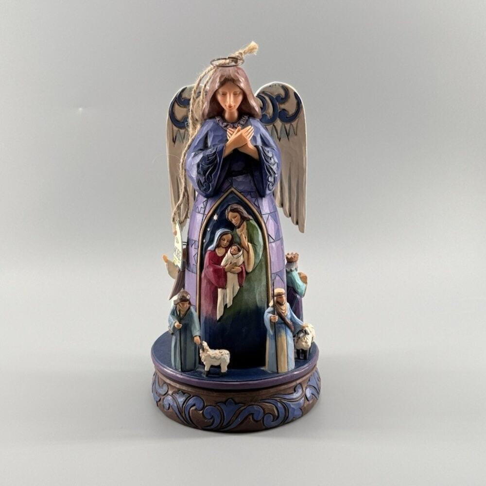 Jim Shore Nativity Christmas Moveable Angel "O Come Let Us Adore Him" 4051542